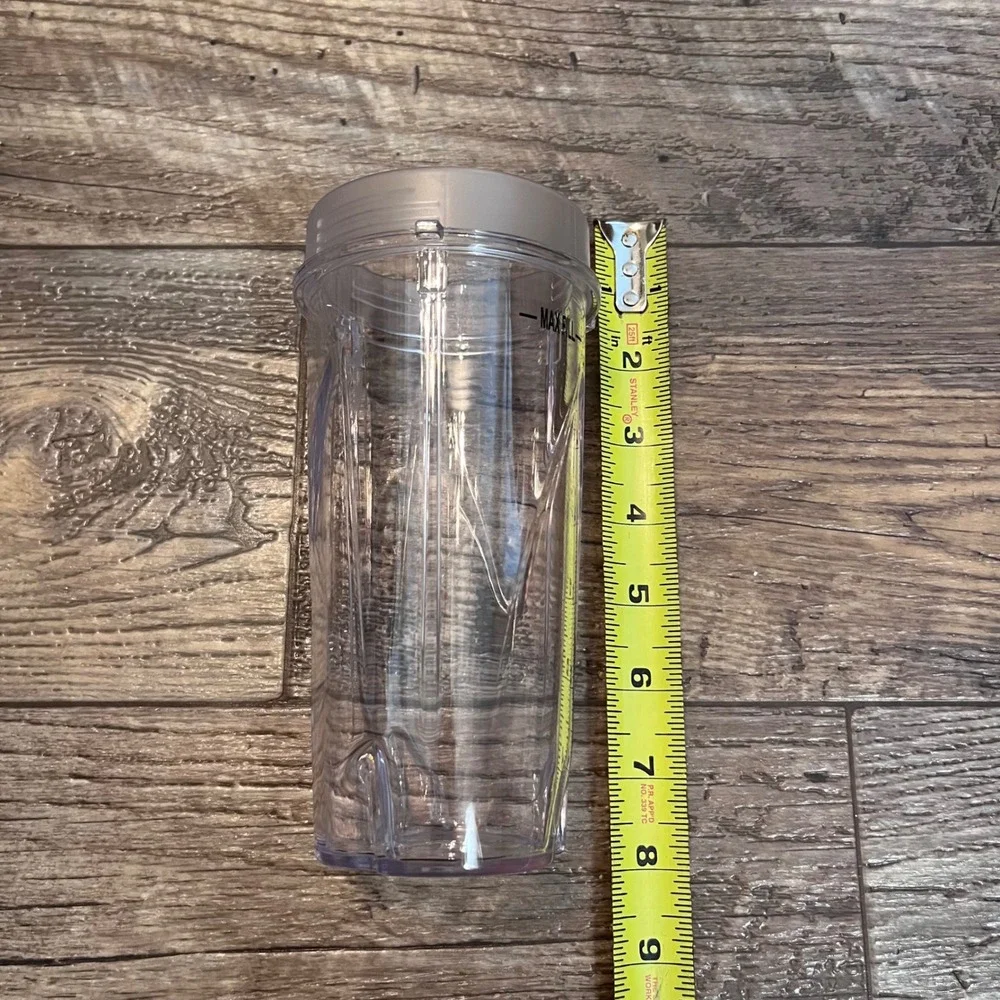 Ninja Nutri Blender 16oz Replacement Cups and Lids Set‎ of 5 Gray Clear